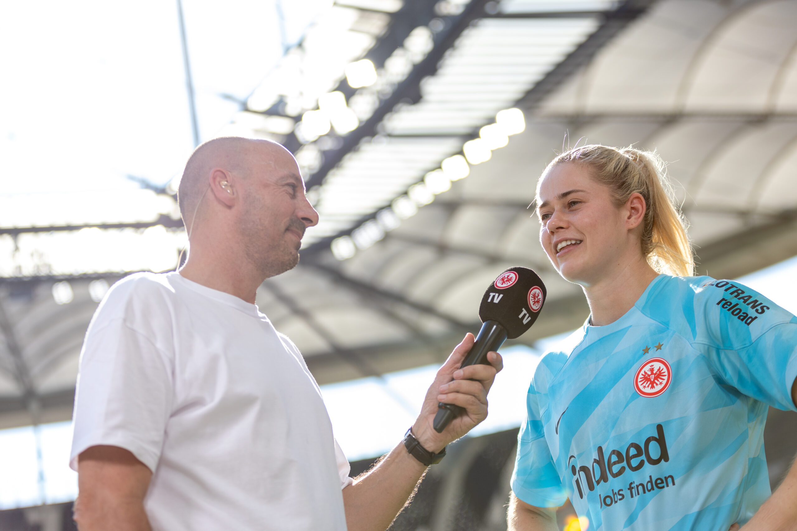 Stina Johannes (Eintracht Frankfurt) im Interview nach dem Erfolgreichen Finale - Bild: Tim Brünjes